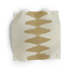 Textile sample with geometric pattern on a white background