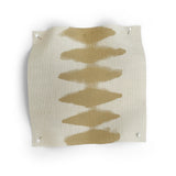 Textile sample with geometric pattern on a white background