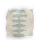 Textile with geometric pattern on a white background