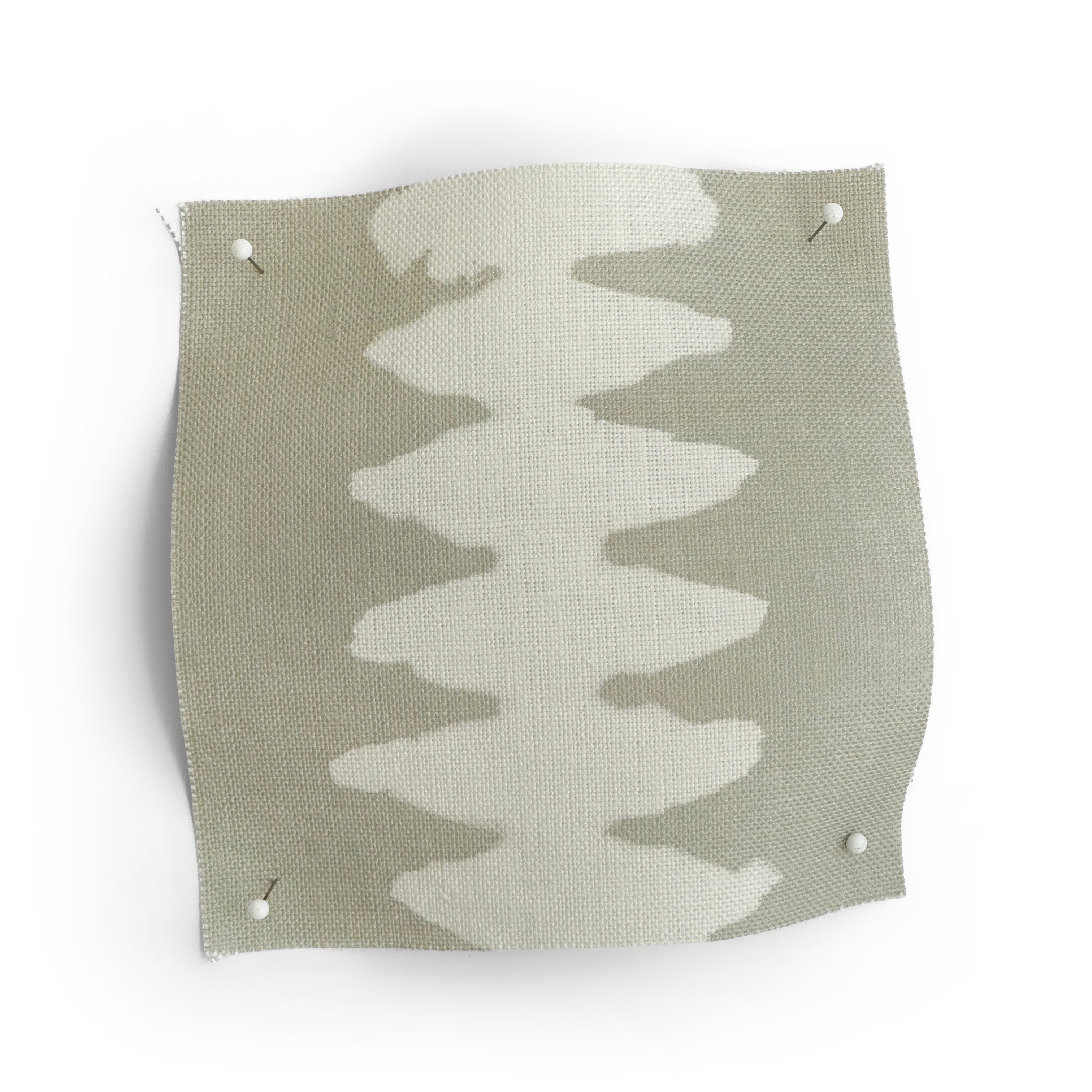 Textile with a geometric pattern on a white background