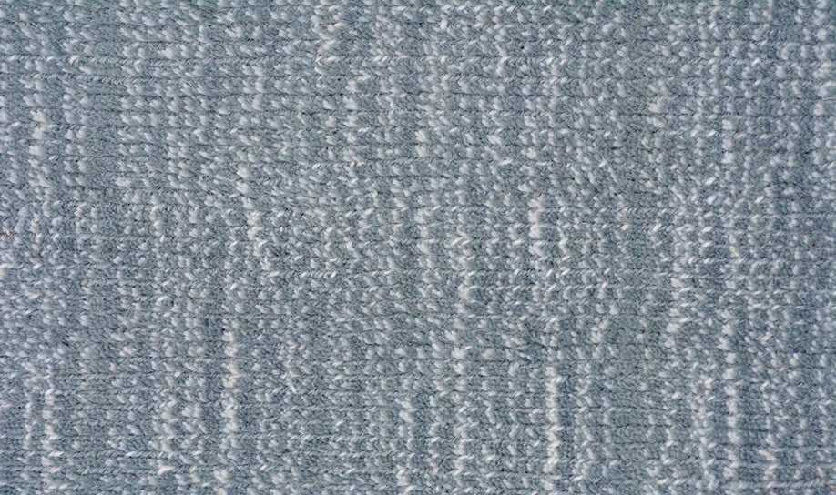 Broadloom carpet swatch in a textural pattern in a blue design