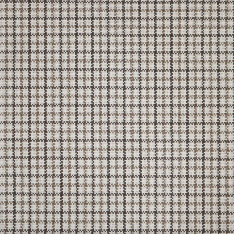 Broadloom carpet swatch in a checkered pattern in a white grey tan design