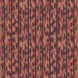 Scaled-out view of fabric in an overlapping curvilinear stripe in shades of pink, orange and brown.