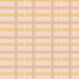 Detail of fabric in a squiggly check pattern in cream, brown and yellow on a pink field.