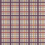 Detail of fabric in a squiggly check pattern in pink, purple and yellow on a light pink field.