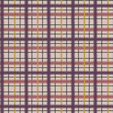 Detail of fabric in a squiggly check pattern in pink, purple and yellow on a light pink field.