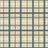 Scaled-out view of wallpaper in a squiggly check pattern in blue, green and gold on a light yellow field.