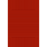 Artwork rendering of a flatwoven rug in a graphic broken stripe pattern in bright colors- orange, blue, grey, black and brown.