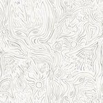 Detail of wallpaper in a playful abstract sun print in gray on a cream field.