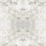 Detail of wallpaper in an abstract textural print in shades of cream, gray and tan.