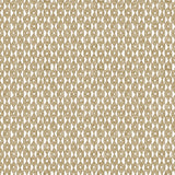 Detail of wallpaper in a geometric grid print in brown on a white field.