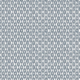 Detail of wallpaper in a geometric grid print in navy on a white field.