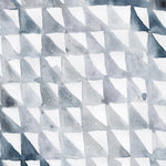 Detail of wallpaper in a painterly check pattern in shades of blue, gray and white.