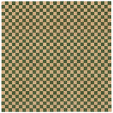 Checkerboard Rug in Pawn, a green and tan checkered pattern. 