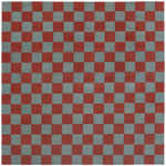 Checkerboard Rug in Pawn, a red and sky blue checkered pattern. 
