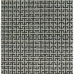 Full size Iseo Rug in Winter Sky, a textural monochromatic abstract geometric pattern in slate grey. 