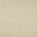 Wool broadloom carpet swatch in a herringbone pattern in shades of alternating cream and tan.