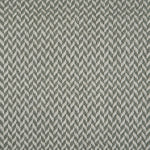 Wool broadloom carpet swatch in a herringbone pattern in shades of alternating dark and light gray.