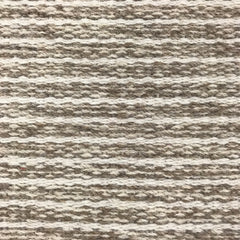 Wool broadloom carpet swatch in a large-scale weave texture in a mottled cream and brown colorway.