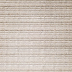 Wool broadloom carpet swatch in a textured stripe weave in a cream colorway.