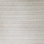 Wool broadloom carpet swatch in a textured stripe weave in a light silver colorway.