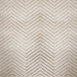 Wool broadloom carpet swatch in a dimensional chevron weave in a light camel colorway.