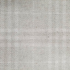 Wool broadloom carpet swatch in a gray plaid pattern.