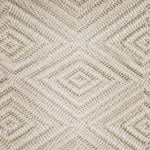 Wool broadloom carpet swatch woven in a dimensional diamond print in light gold.