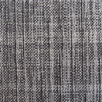 Linen broadloom carpet swatch in a woven mottled check pattern in black and white.