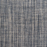 Linen broadloom carpet swatch in a woven mottled check pattern in cream and navy.
