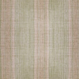 Linen broadloom carpet swatch in a woven stripe pattern in light green and sand.