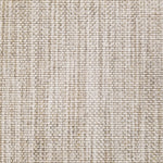 Wool broadloom carpet swatch in a checked woven pattern in cream and brown.