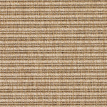 Outdoor broadloom carpet swatch in a dotted stripe pattern in brown on a mottled tan field.