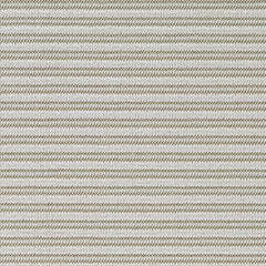 Outdoor broadloom carpet swatch in a dotted stripe pattern in tan on a mottled blue-gray field.