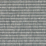 Outdoor broadloom carpet swatch in a dotted stripe pattern in navy on a mottled blue-gray field.