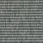 Outdoor broadloom carpet swatch in a dotted stripe pattern in charcoal on a mottled blue-gray field.