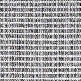 Wool broadloom carpet swatch in a striped white and gray weave pattern.