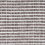 Wool broadloom carpet swatch in a striped white and brown weave pattern.