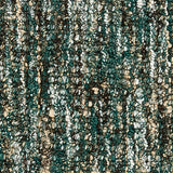 Wool-polyester broadloom carpet swatch in a multicolor light green, sage and brown.