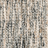 Wool-polyester broadloom carpet swatch in a multicolor cream, tan and charcoal.