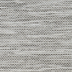 Outdoor broadloom carpet swatch in a mottled stripe weave in shades of white and gray.