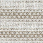 Outdoor broadloom carpet swatch in a textured stripe in silver and cream.