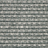 Outdoor broadloom carpet swatch in a textured stripe in gray and charcoal.