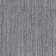 Wool-nylon broadloom carpet swatch in a textured blend of gray, charcoal and white.