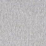 Wool-nylon broadloom carpet swatch in a textured blend of gray shades and cream.