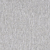 Wool-nylon broadloom carpet swatch in a textured blend of gray shades and cream.