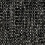 Outdoor broadloom carpet swatch in a textured stripe weave in charcoal.