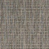 Outdoor broadloom carpet swatch in a textured stripe weave in tan and brown.