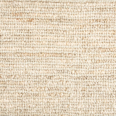 Wool broadloom carpet swatch in a striped beige and cream weave pattern.