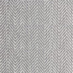 Wool broadloom carpet swatch in a herringbone weave in mottled gray.